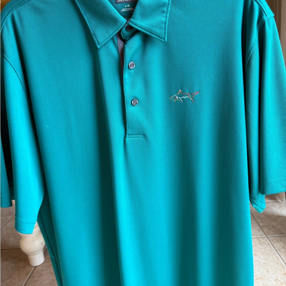 Men's Teal Greg Norman Polo Shirt